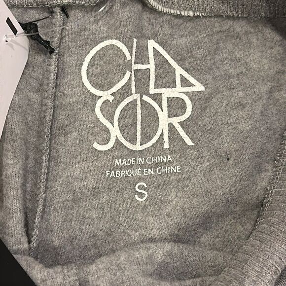 Chaser Girls Grey Joggers with Velvet Black Hearts - Size JS - Picture 5 of 7